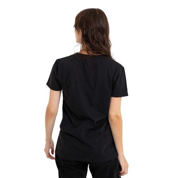 Stranger Things 5 Womens/Ladies Hellfire Flames T-Shirt / Black - Picture 5 of 6